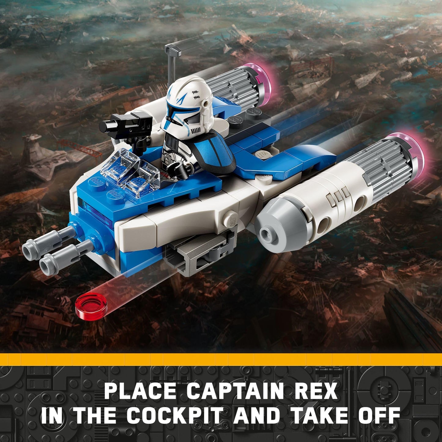LEGO Star Wars Clone Wars Captain Rex Y-Wing Microfighter Set with Minifigure, Collectible Star Wars Toy for Kids 6+, 75391