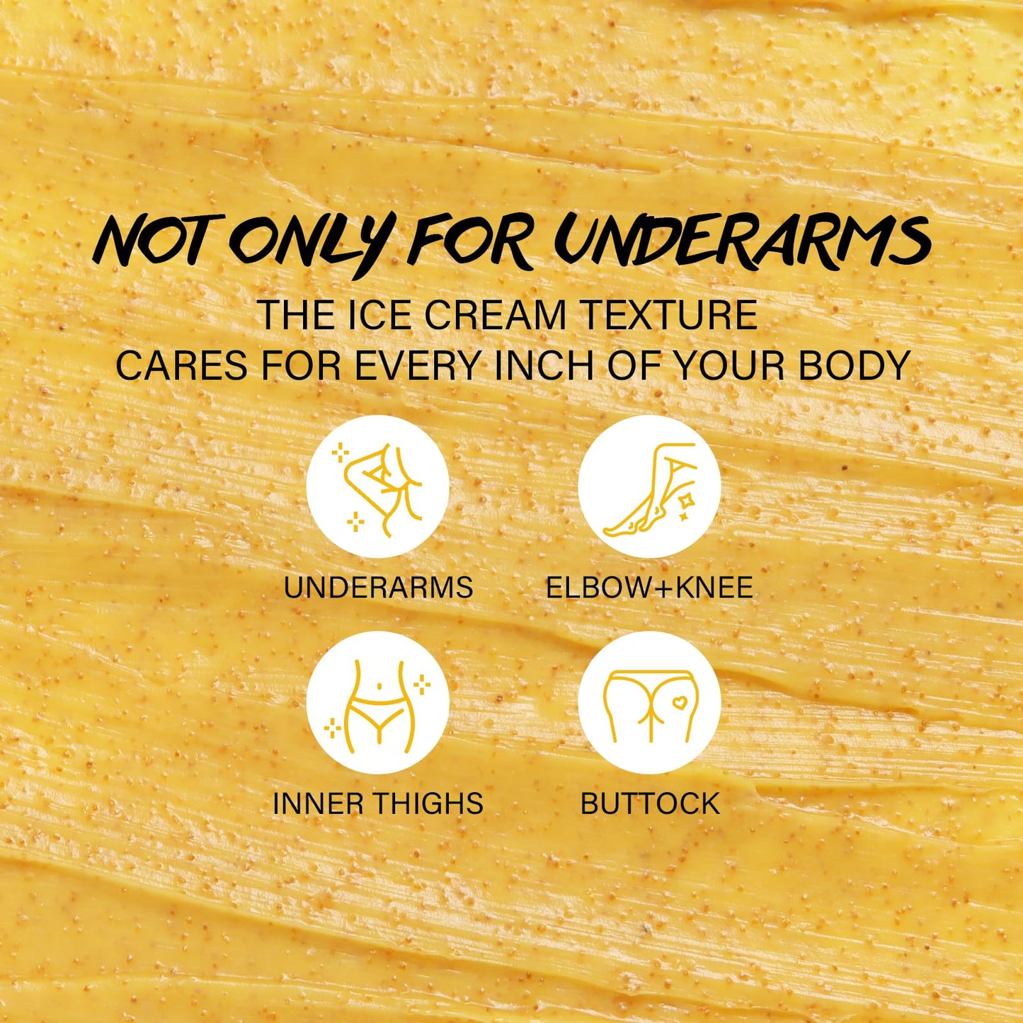 Underarm Detox Scrub with Turmeric & Vitamin C – Dark Spot Remover, Exfoliating Deodorant, Even Skin Tone, Body & Armpit Scrub for Men & Women