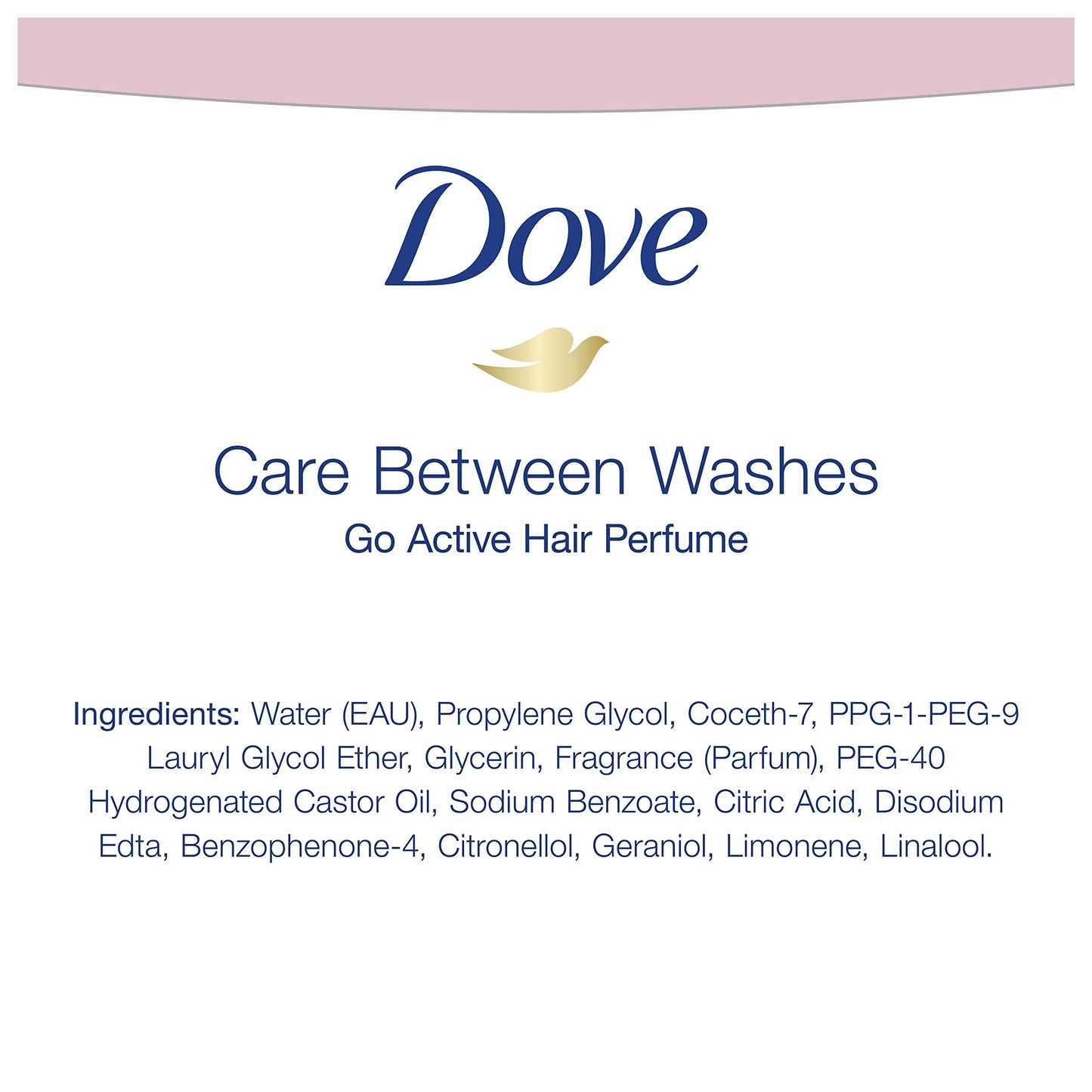 Dove Care Between Washes Hair Perfume Hair Fragrance For Sweat and Odors Go Active Hair Product for 24 Hour Protection 1.7 oz