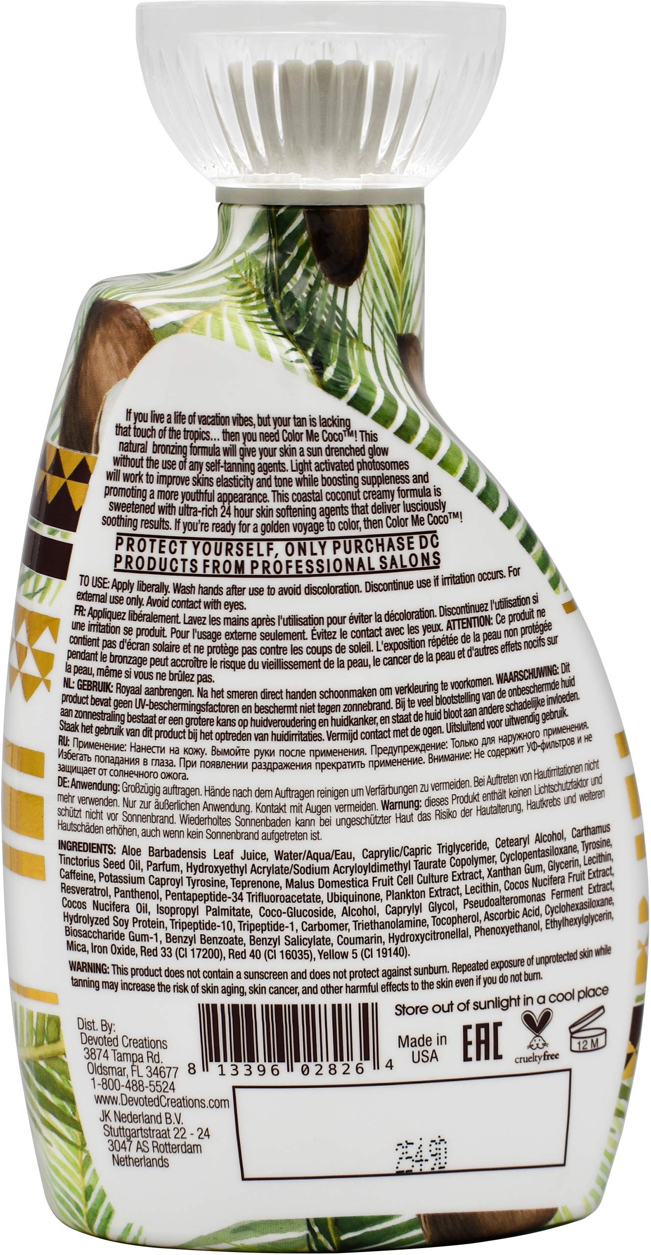 Devoted Creations Color Me Coco Bronzer Tanning Lotion 13.5 oz