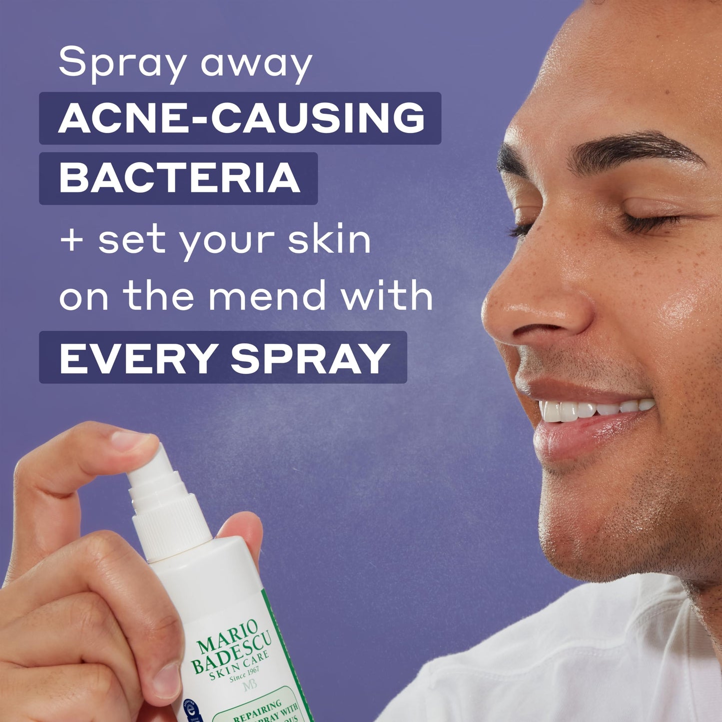 Mario Badescu Repairing HOCl Facial Spray – Soothes & Hydrates Irritated Skin, Reduces Redness, pH Balancing, Fragrance-Free, 4 fl oz