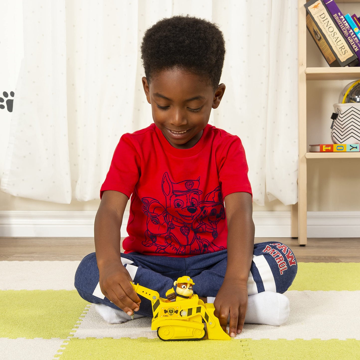 PAW Patrol, Rubble’s Bulldozer, Toy Vehicle with Collectible Action Figure, Sustainably Minded Kids Toys for Boys & Girls Ages 3 and Up