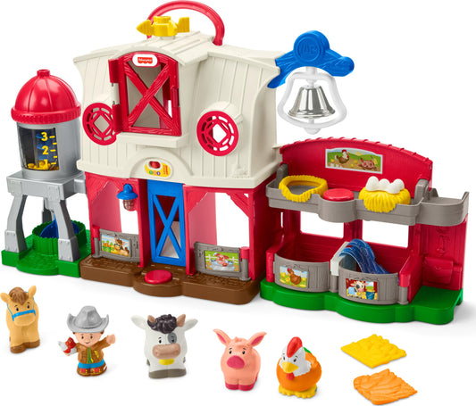 Fisher-Price Little People Farm Playset – Toddler Learning Toy, Caring for Animals, Smart Stages Pretend Play, Ages 1+, Amazon Exclusive