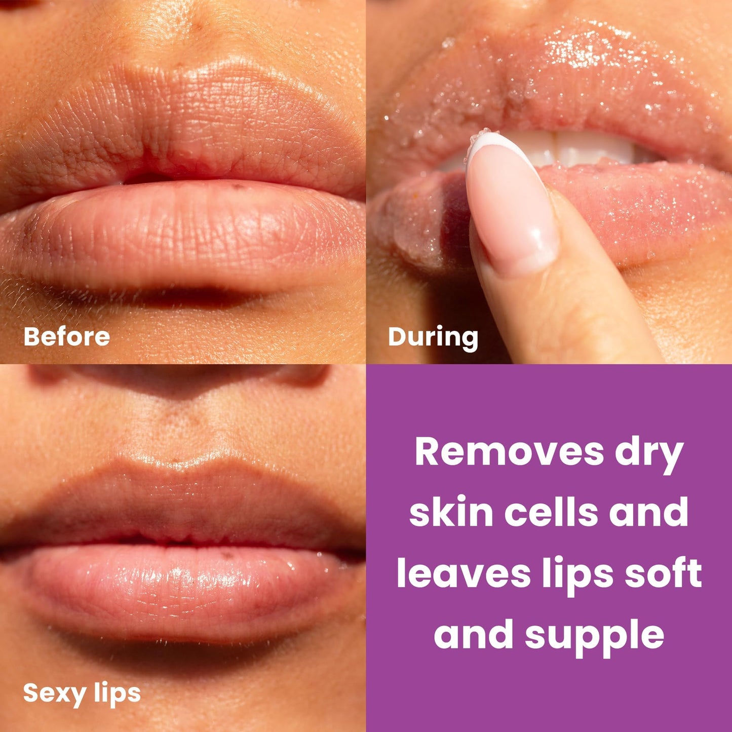 Dermasuri Lip Scrub & Moisturizer, Sugar Exfoliator for Soft, Smooth Lips, Hydrates & Brightens, Coconut Passion Fruit, 0.7oz