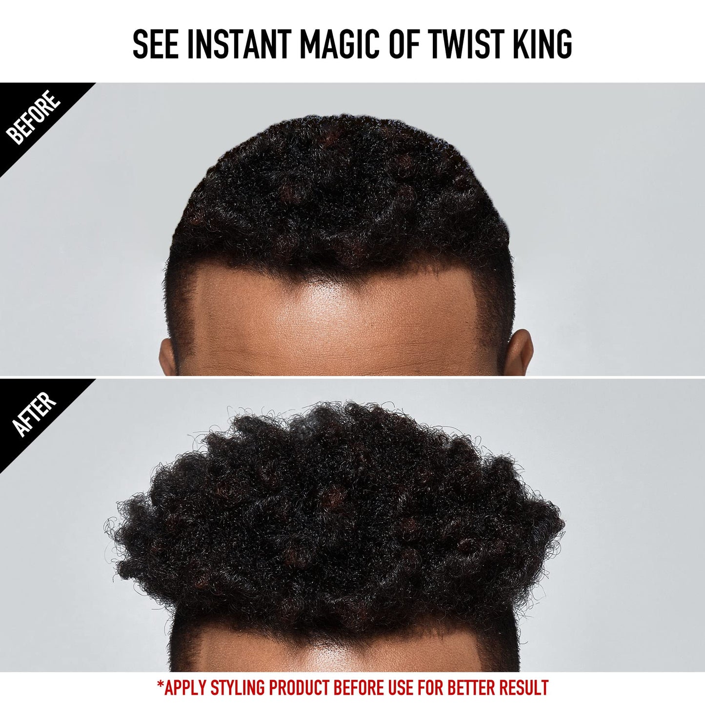 RED by Kiss BowWow Twist King Premium Twist Styler Comb Brush – Washable, Durable Sponge Alternative for Barbers & Daily Use, Ideal for Afro, Curly, Coiled, 4C Hair