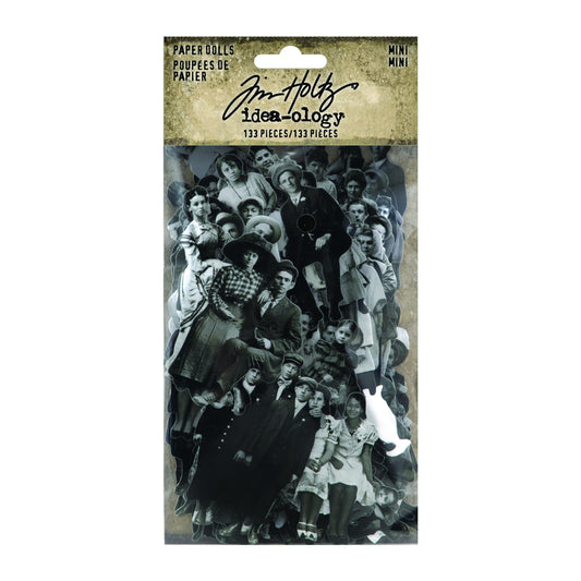 Tim Holtz - Advantus Idea-Ology Paper Dolls Die-Cuts 133/Pkg-Mini Art Craft, Black