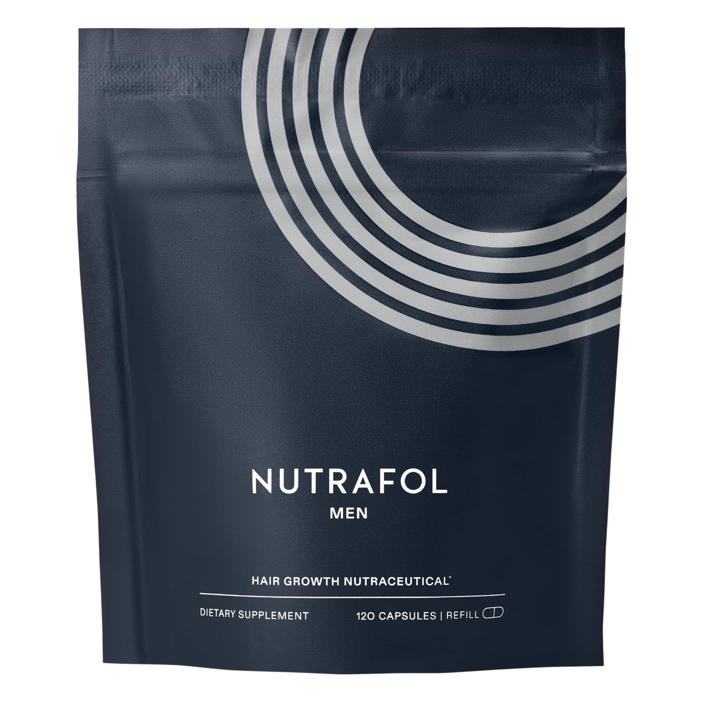 Nutrafol Men’s Hair Growth Supplement Refill – Clinically Tested for Thicker, Fuller Hair & Scalp Coverage, Dermatologist Recommended, 1-Month Supply