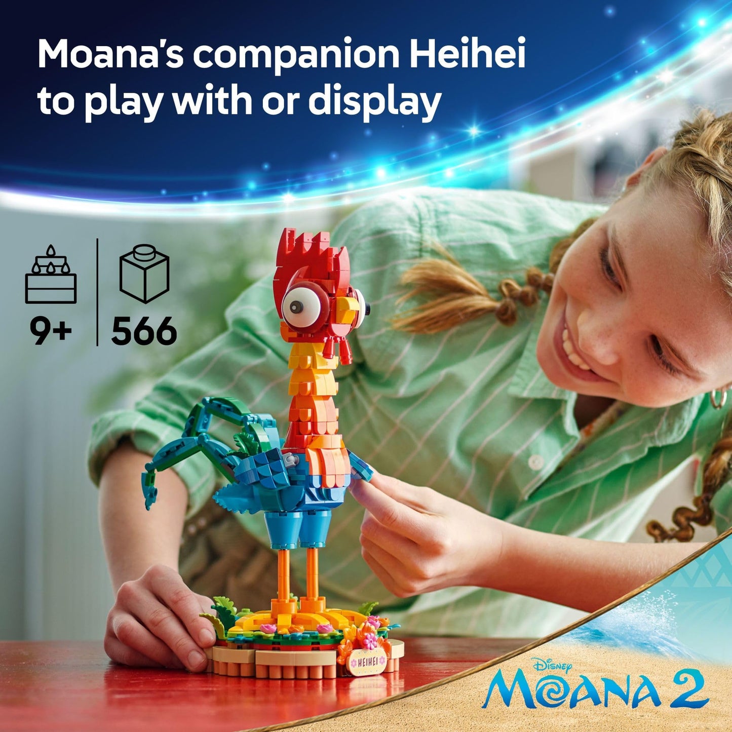 LEGO Disney Moana 2 Heihei - Building Toy for Kids, Girls & Boys, Ages 9+ - Gift for Birthdays - Moana & Disney Toy for Fans - 43272