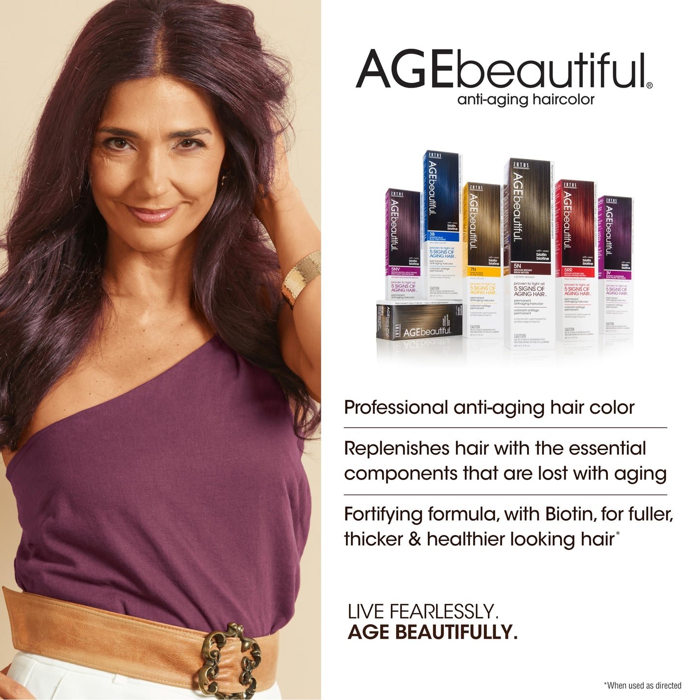 AGEbeautiful Permanent Hair Color 1N Jet Black | 100% Gray Coverage | Biotin-Enriched Anti-Aging Formula for Thicker, Fuller Hair | Salon Quality