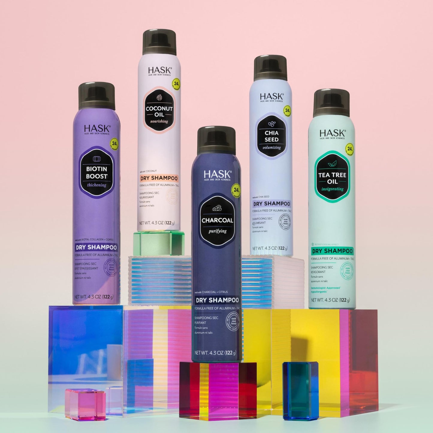 HASK Chia Seed Volumizing Dry Shampoo – Absorbs Oil, Adds Volume & Bounce, Builds Body, No Sulfates or Parabens, Cruelty-Free – 8.1oz