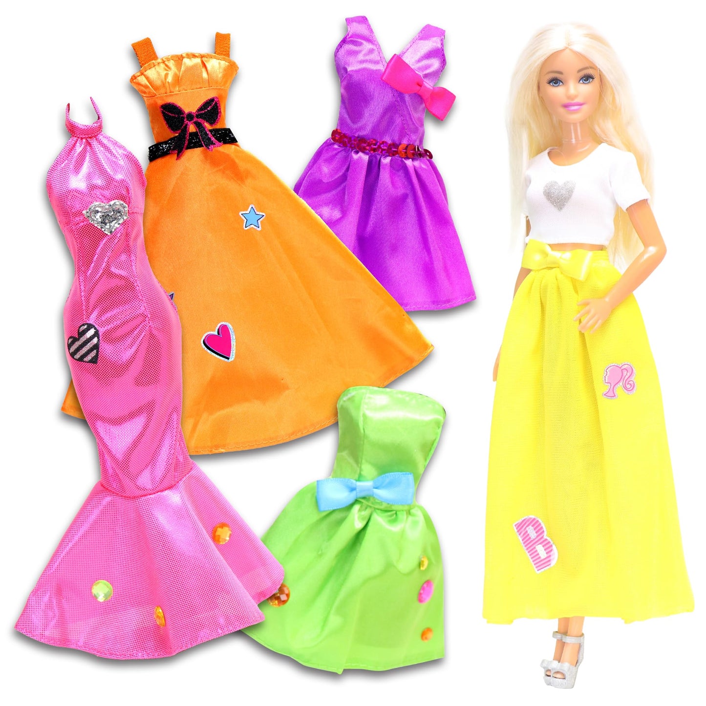 Barbie Be a Real Fashion Designer Neon Edition – DIY Dress-Up Kit with Neon Fabrics & Accessories for Creative Girls 6+