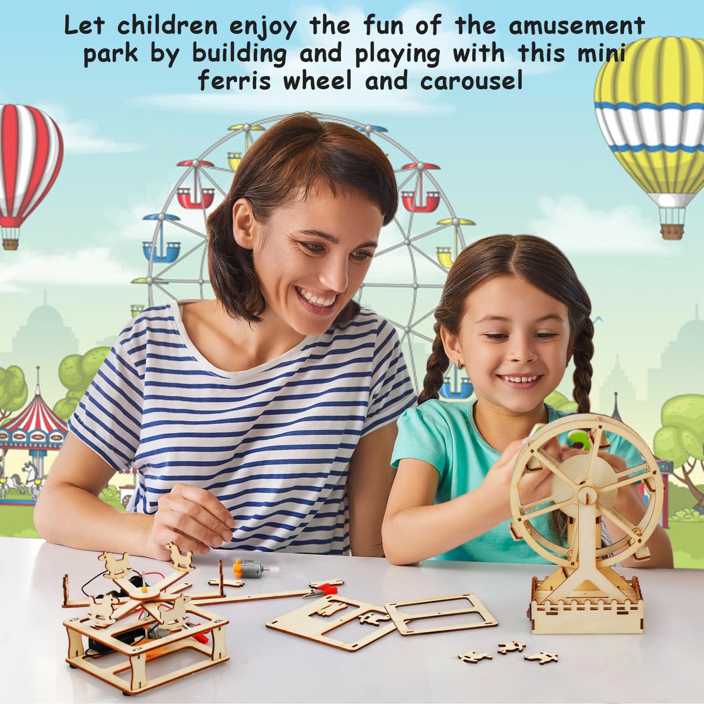 Poraxy 4-in-1 STEM Kit – Science Projects, 3D Puzzles & Educational Craft Building Toys for Kids Ages 6-13, Birthday & Christmas Gift