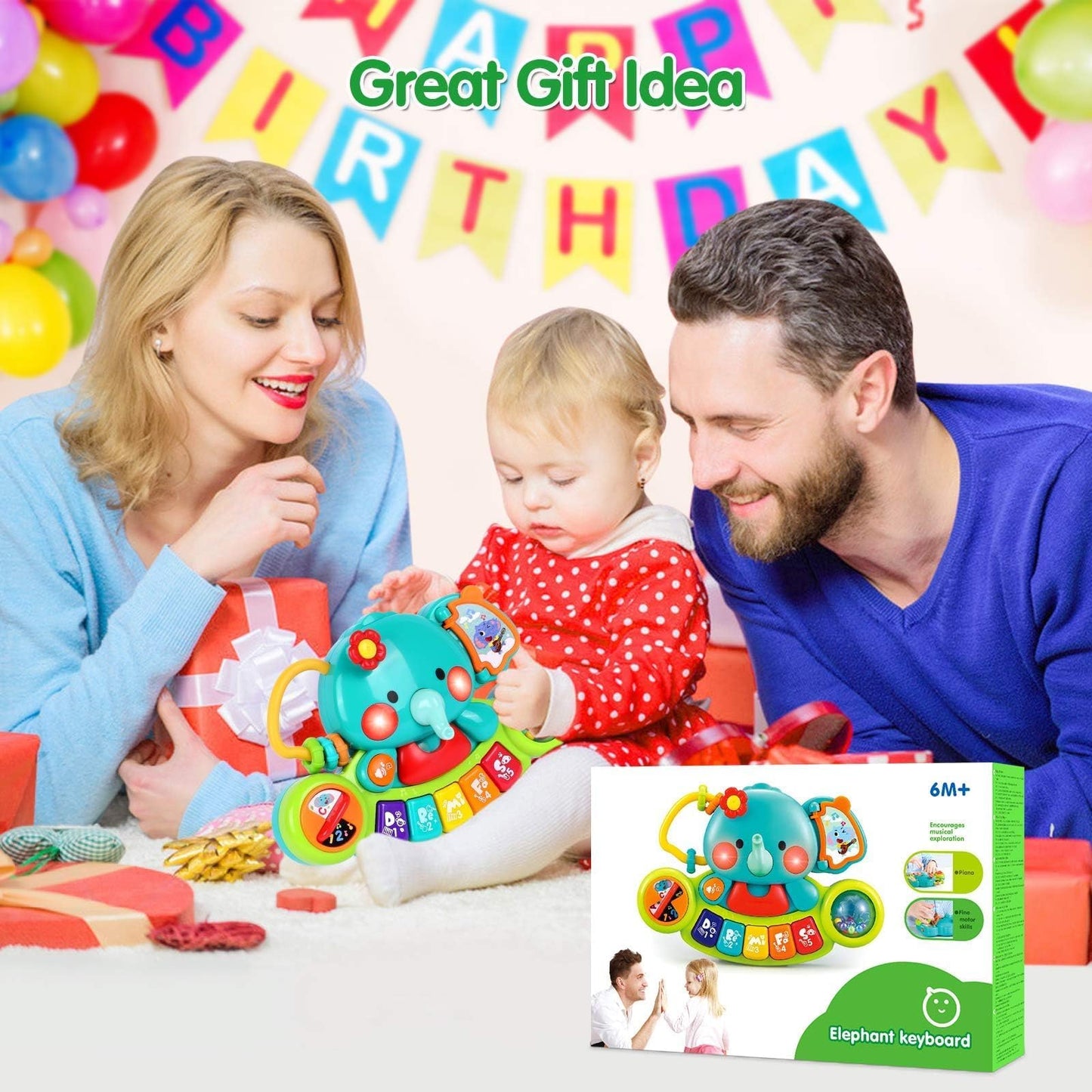 Baby Light-Up Piano Toy for 6-18 Months – Musical Keyboard for Early Learning, Educational Infant Toy, Gift for Boys & Girls