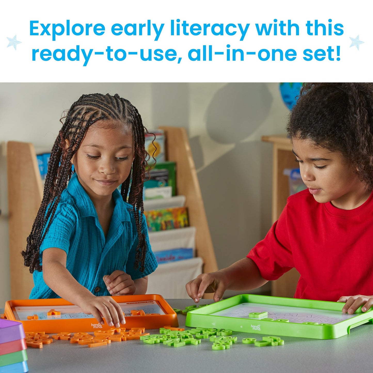 hand2mind Alphabet Word Work Small Group Set – Lowercase Magnetic Letters with Trays, Phonics & Phonemic Awareness Classroom Materials (6 Sets)