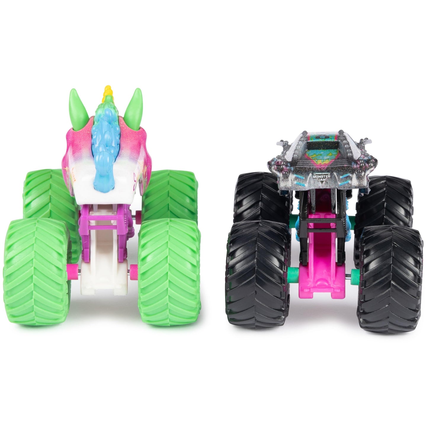 Monster Jam, Official Nitro Neon, Sparkle Smash Vs. Max-D, 1:64 Scale Die-Cast Monster Trucks, Kids Toys for Boys Ages 3 and up