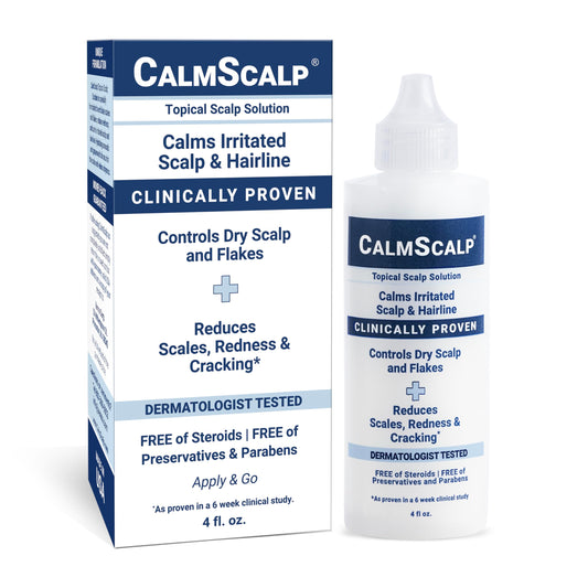 CalmScalp Scalp Serum | Scalp Itch Relief | Scalp Treatment | Exfoliates Scales and Flakes | Clinically Proven | Made in USA | 4 oz