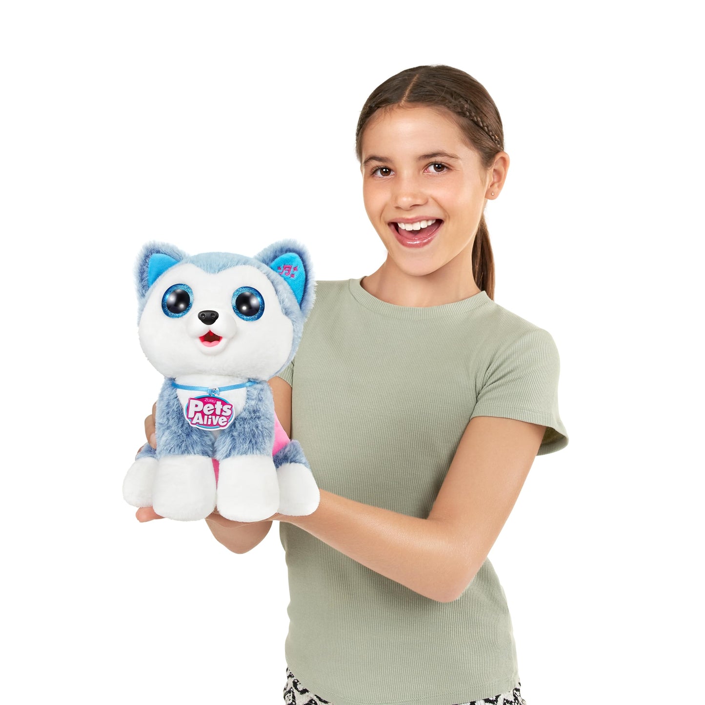 Pets Alive Pooping Puppies Husky by ZURU – Ultra Soft Interactive Plush Puppy Toy for Kids, Fun Surprise Electronic Pet