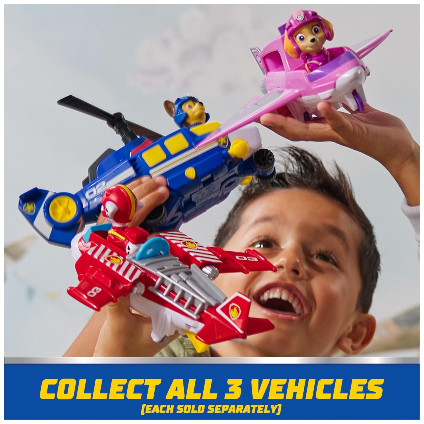 PAW Patrol: Air Rescue Chase Action Figure & Hero Helicopter Toy with Projectile Launcher & 2 Projectiles, Kids Toys for Boys & Girls Ages 3+