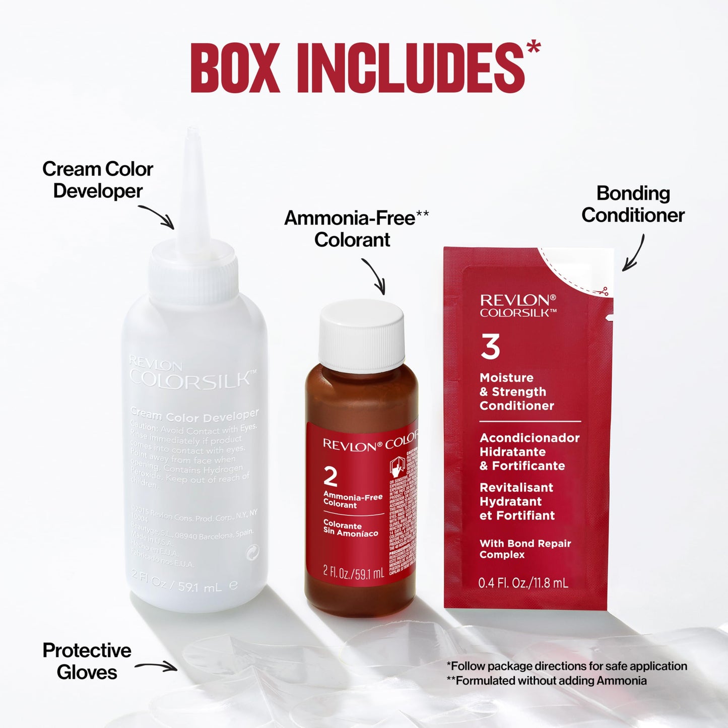 Revlon ColorSilk Permanent Hair Color with Bond Repair Complex, 11 Soft Black, 100% Gray Coverage, Ammonia-Free, Vegan Keratin, Pack of 3