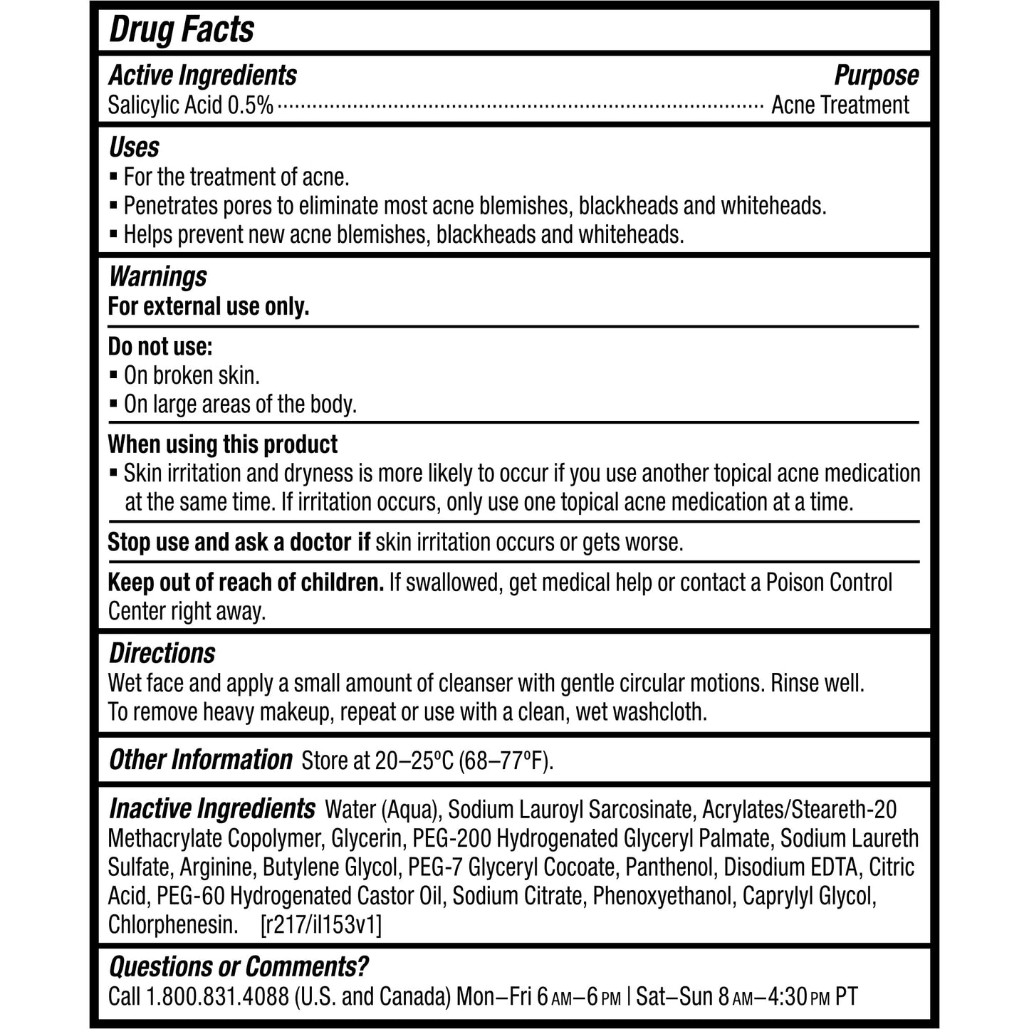 Paula's Choice CLEAR Pore Normalizing Face Cleanser – Daily Acne Wash with Salicylic Acid, Reduces Blackheads & Redness, Fragrance-Free, 6 oz