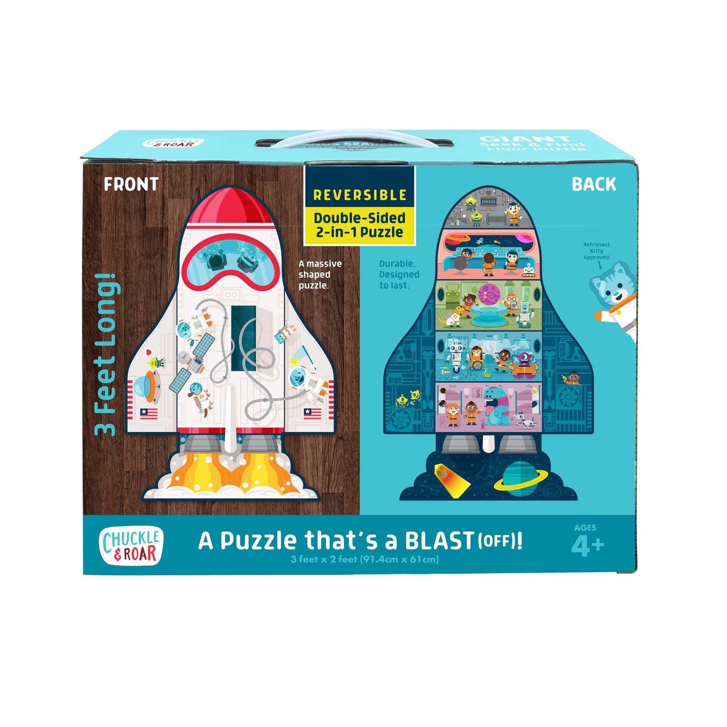 Chuckle & Roar Educational 50 PC Floor Puzzle Spaceship Edition