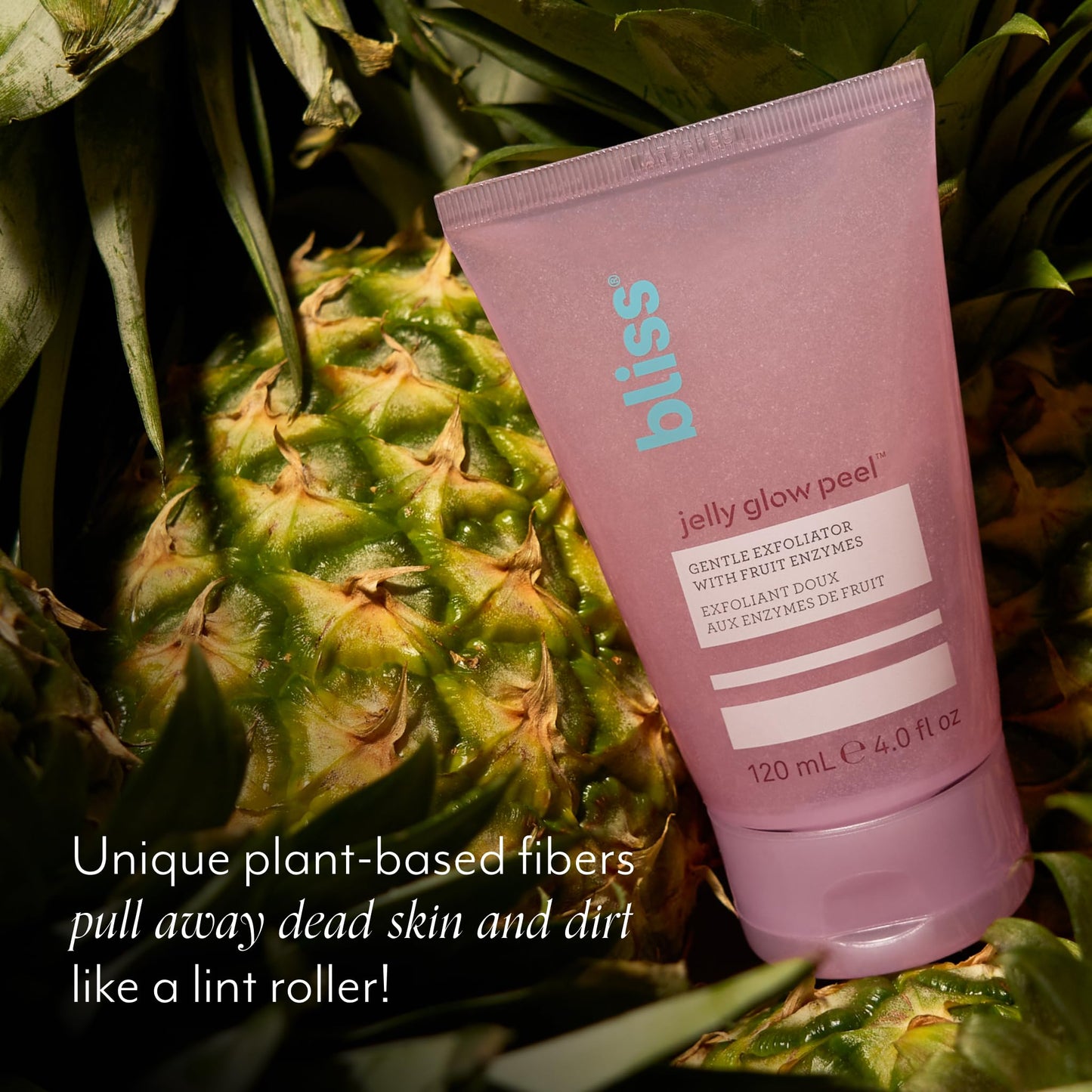 Bliss Jelly Glow Peel™ Gentle Non-Abrasive Cleanser & Exfoliator with Fruit Enzymes, 4 oz – Hydrates, Nourishes, Vegan & Cruelty-Free