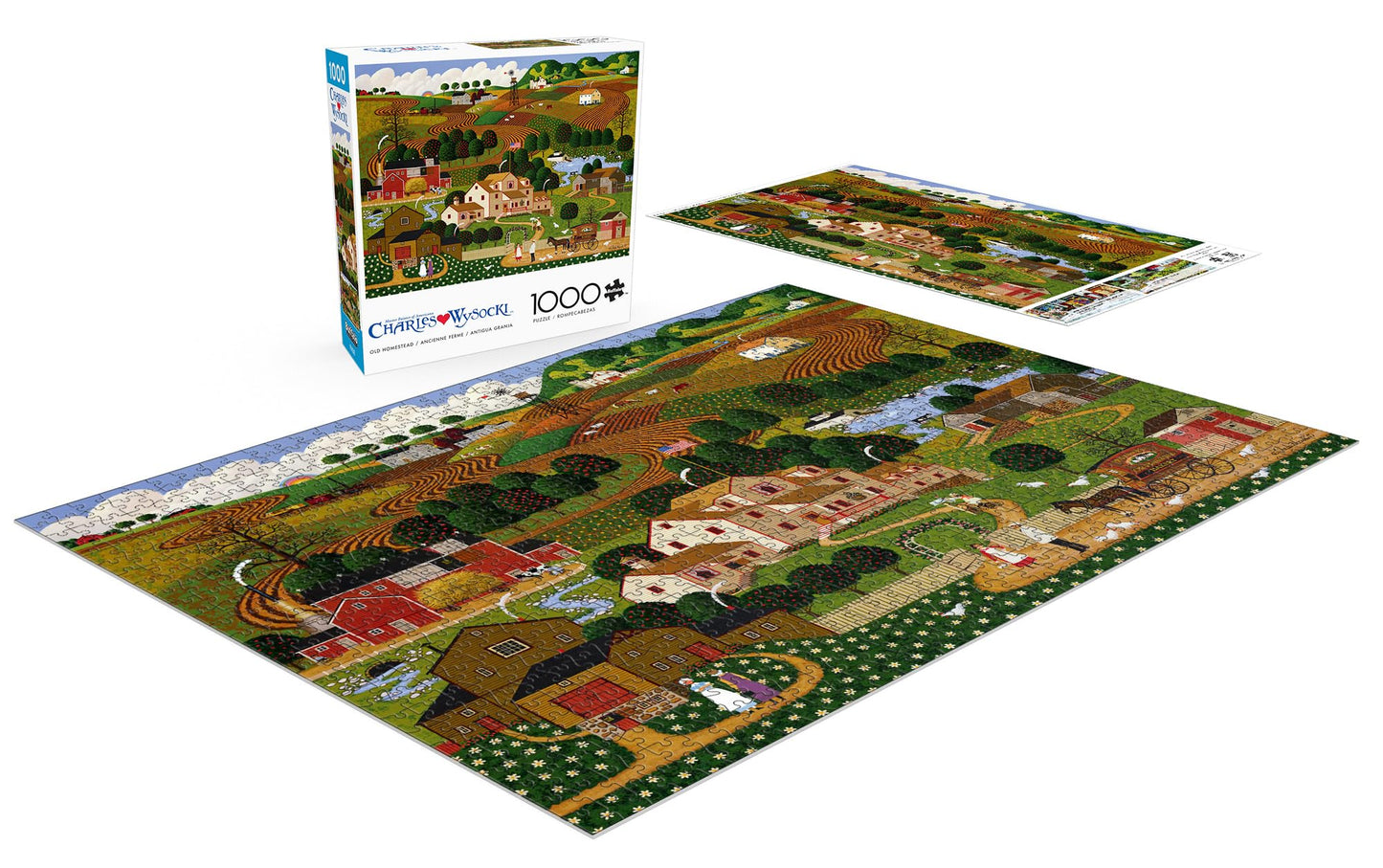 Buffalo Games - Charles Wysocki - Old Homestead - 1000 Piece Puzzle - Challenging Puzzle Perfect for Game Nights - Finished Size is 26.75 x 19.75