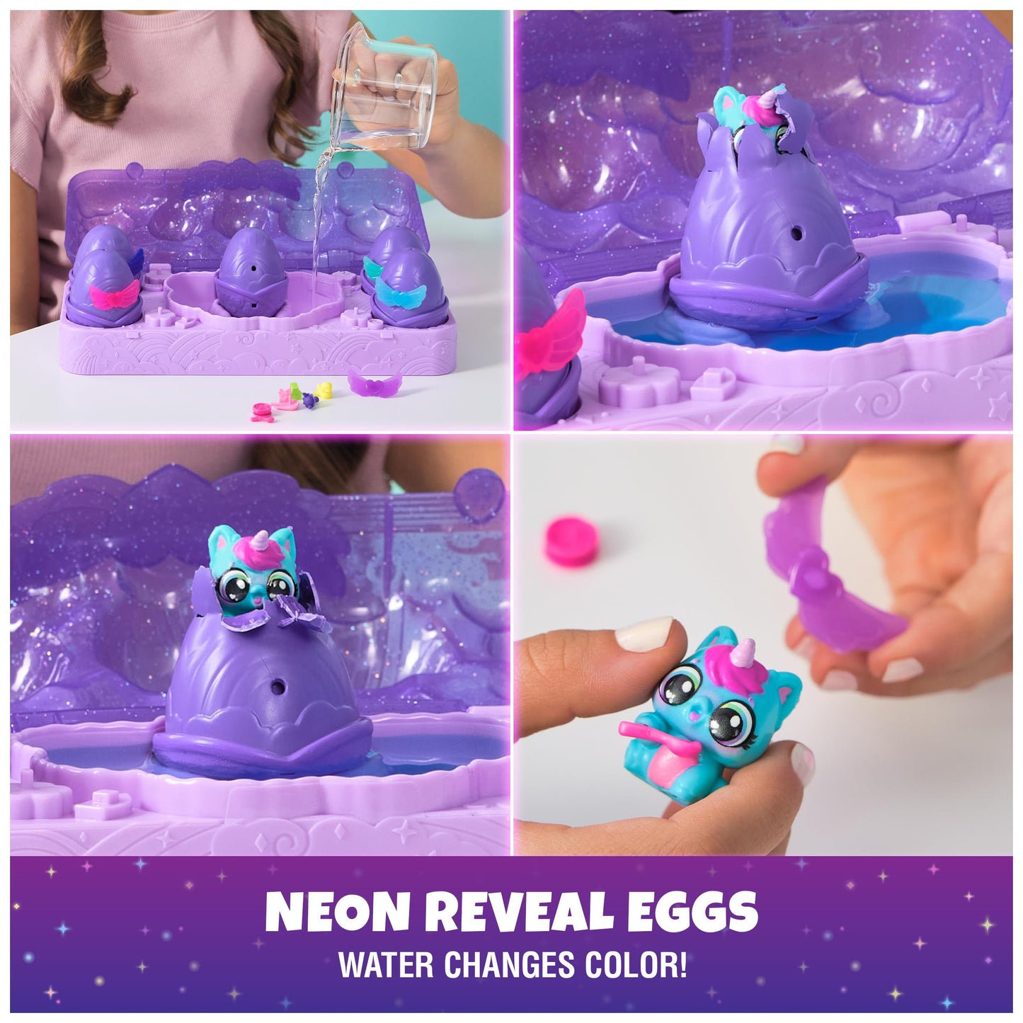 Hatchimals Alive, Neon Rainbow Egg Carton Toy with 5 Mini Figures in Color Reveal Eggs & 11 Accessories, Kids Toys for Girls & Boys Ages 3 and up