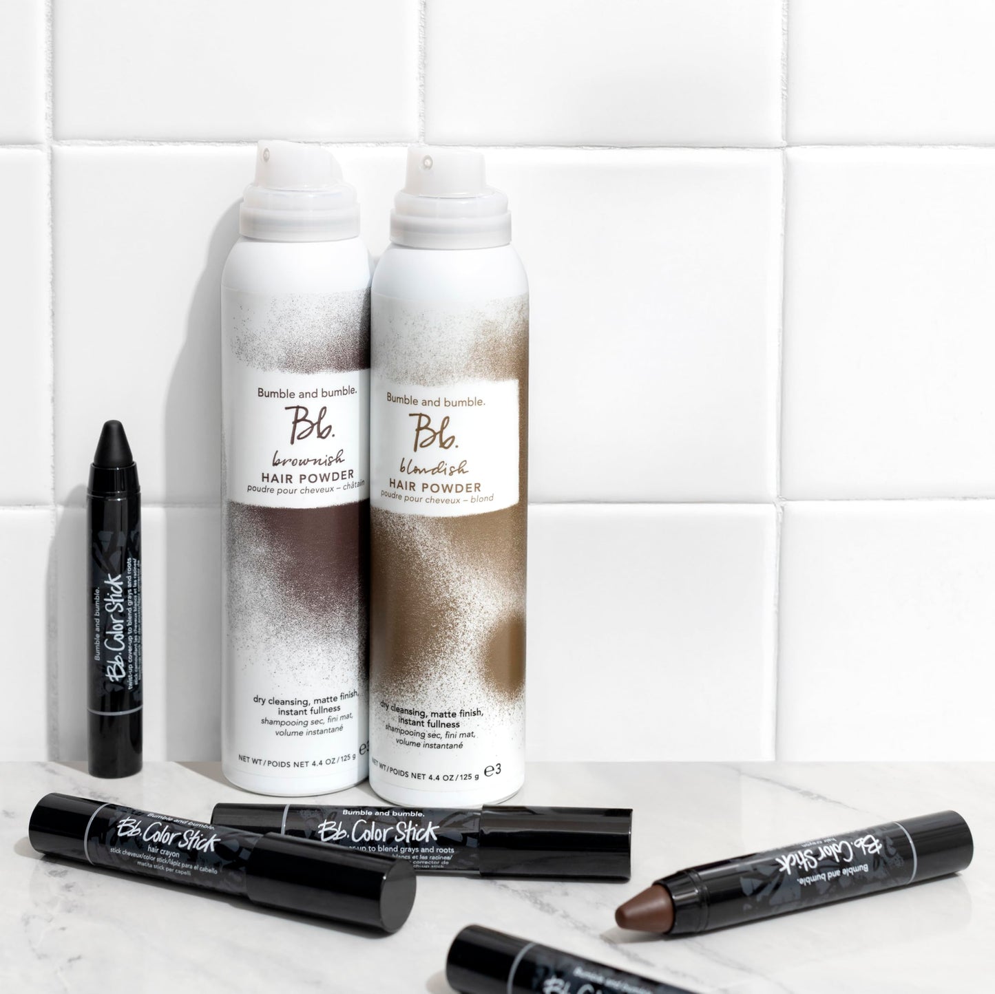 Bumble and bumble. Color Stick Gray Hair + Root Coverup in Natural Brown + Black Shades, Brown, 1 Count