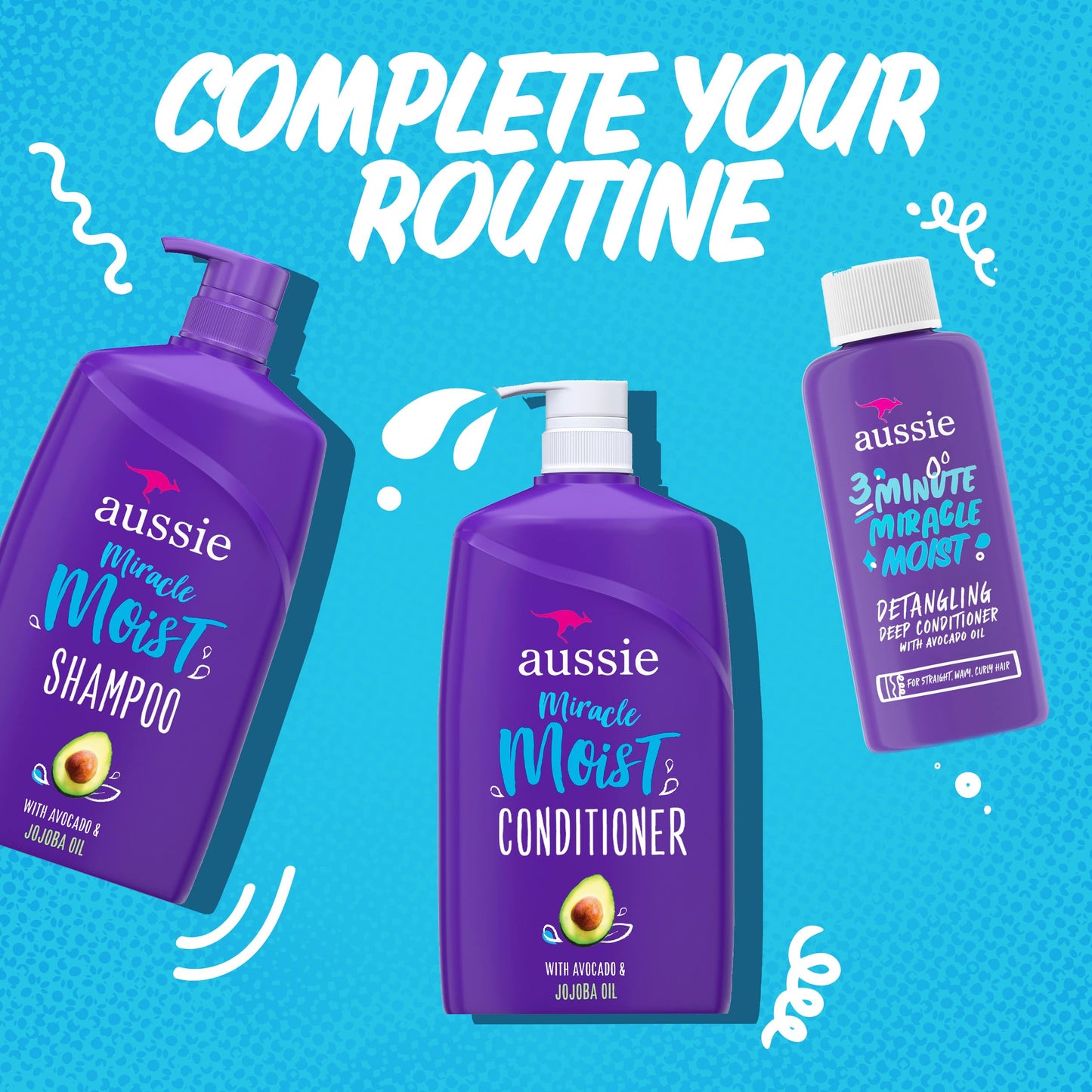 Aussie 3 Minute Miracle Moist Deep Conditioning Treatment, Travel Size 1.7 fl oz