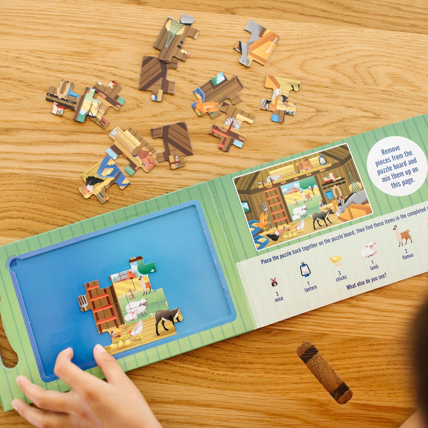 Melissa & Doug Take-Along Magnetic Jigsaw Puzzle Set – On the Farm, 2 x 15 Pieces, Travel Activity Toy for Kids Ages 3+, FSC Certified