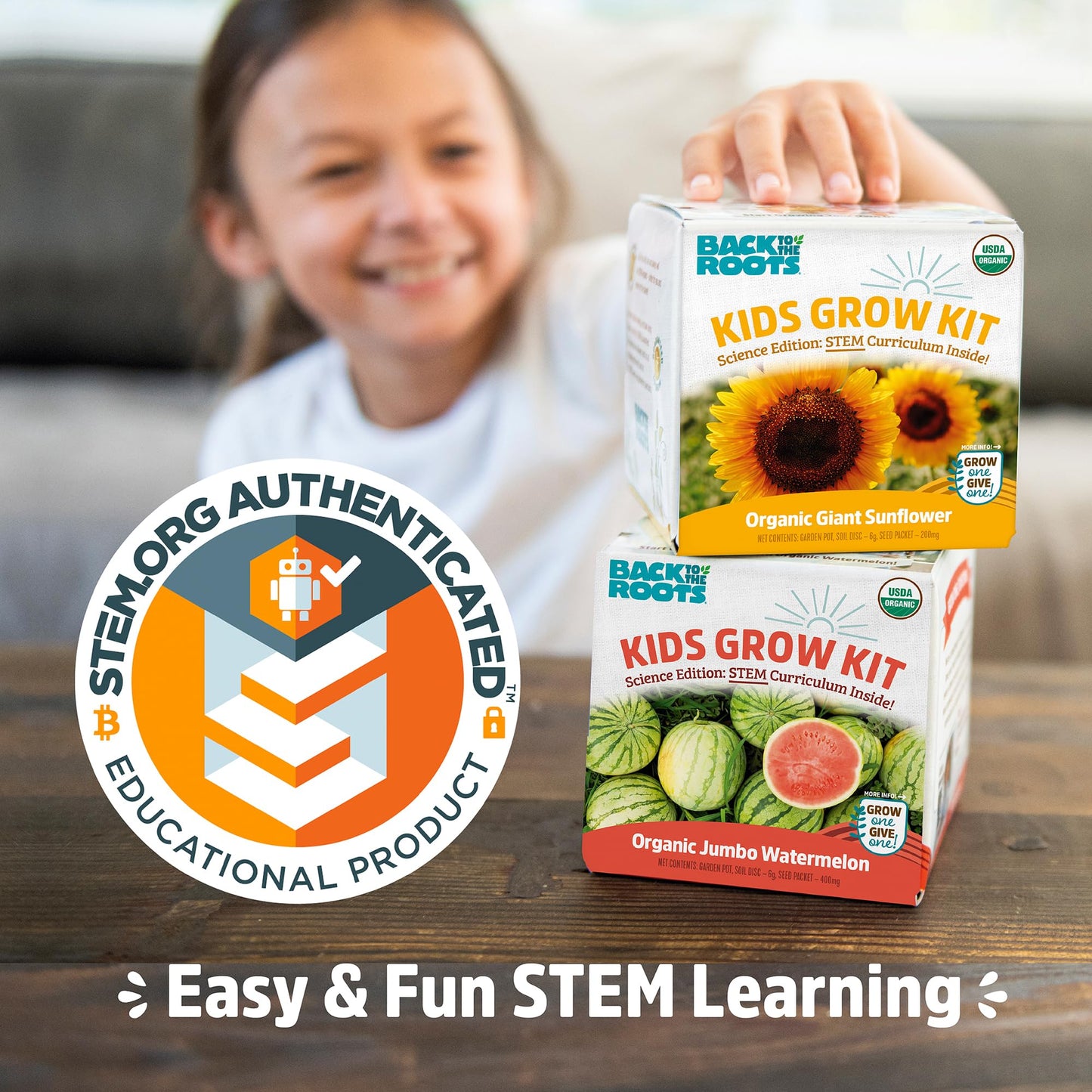 Back to the Roots Kids Science Grow Kit 2ct - Watermelon and Sunflower