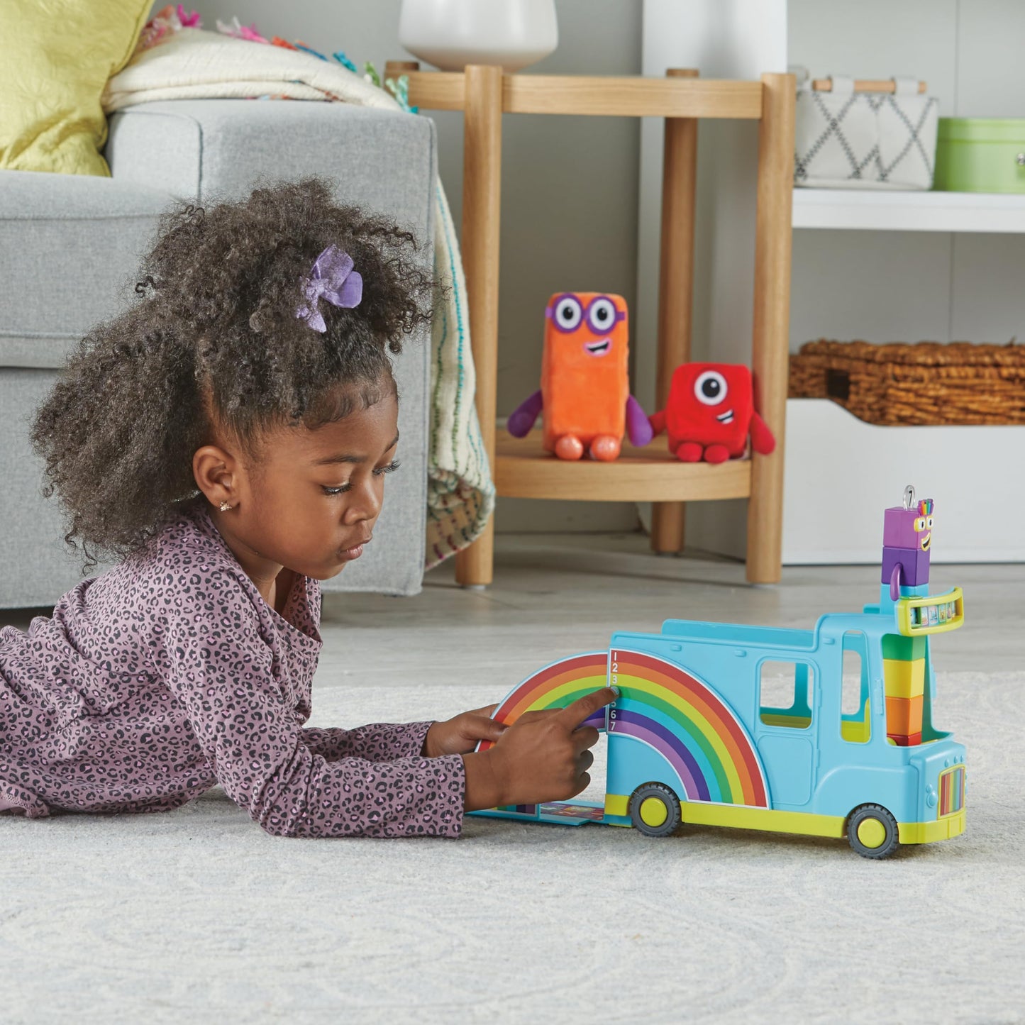 hand2mind Numberblocks Rainbow Counting Bus – Musical Playset for Kids 3-5, Toddler Learning, Number Toys, Math & Birthday Gifts