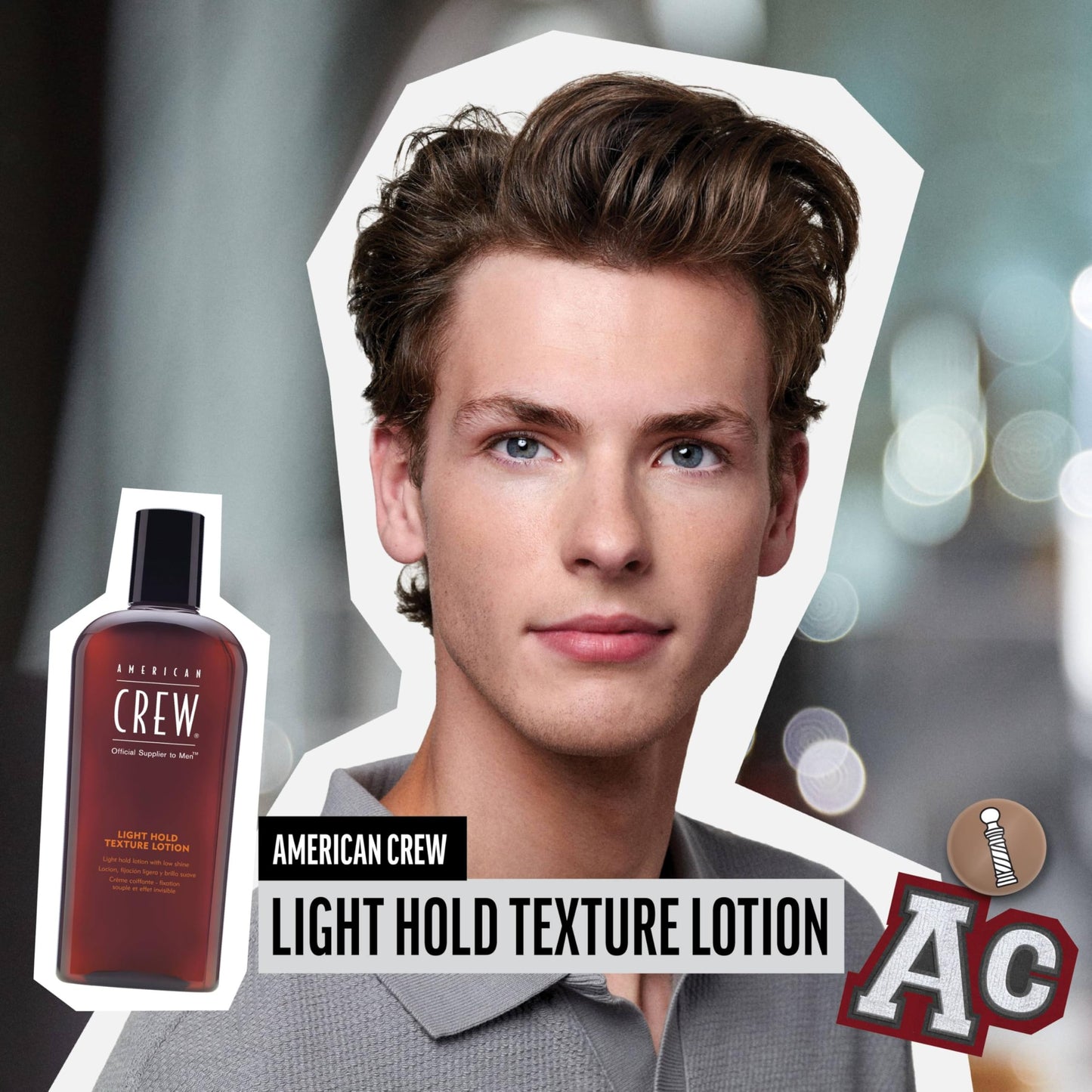 American Crew Men's Hair Texture Lotion, Like Styling Gel with Light Hold & Low Shine, 8.4 Fl Oz