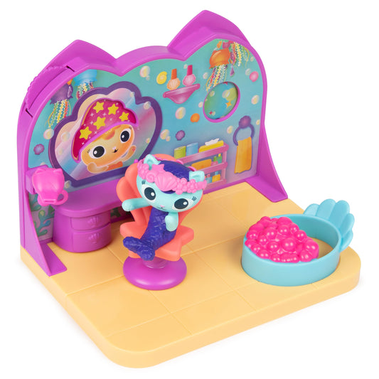 Gabby’s Dollhouse, MerCat’s Spa Room Playset, with MerCat Toy Figure, Surprise Toys and Dollhouse Furniture, Kids Toys for Girls & Boys 3+