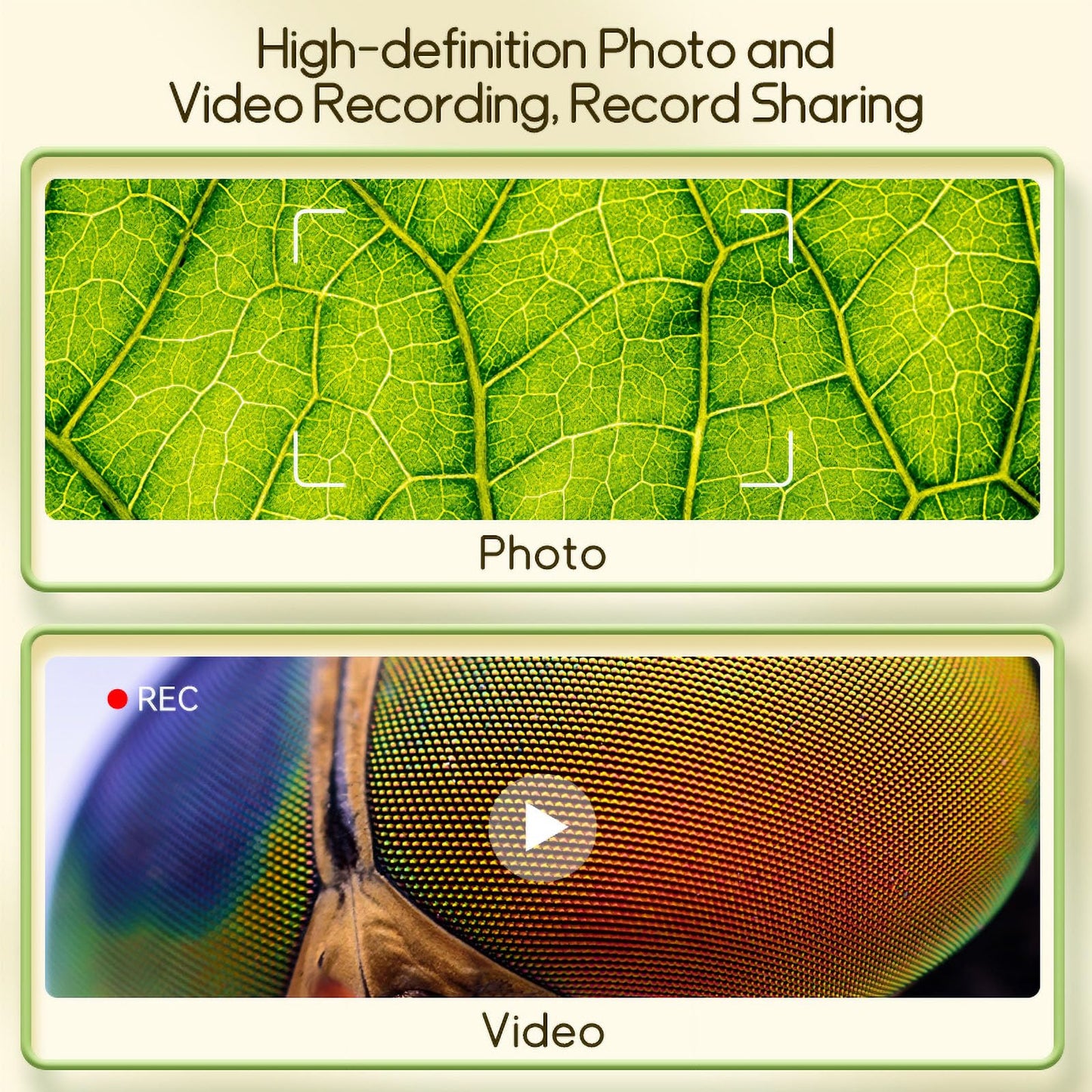 WINWEND Kids Microscope – Portable Handheld Digital Magnifier for Boys & Girls, Educational Science Toy for Ages 3–11, Gift Idea