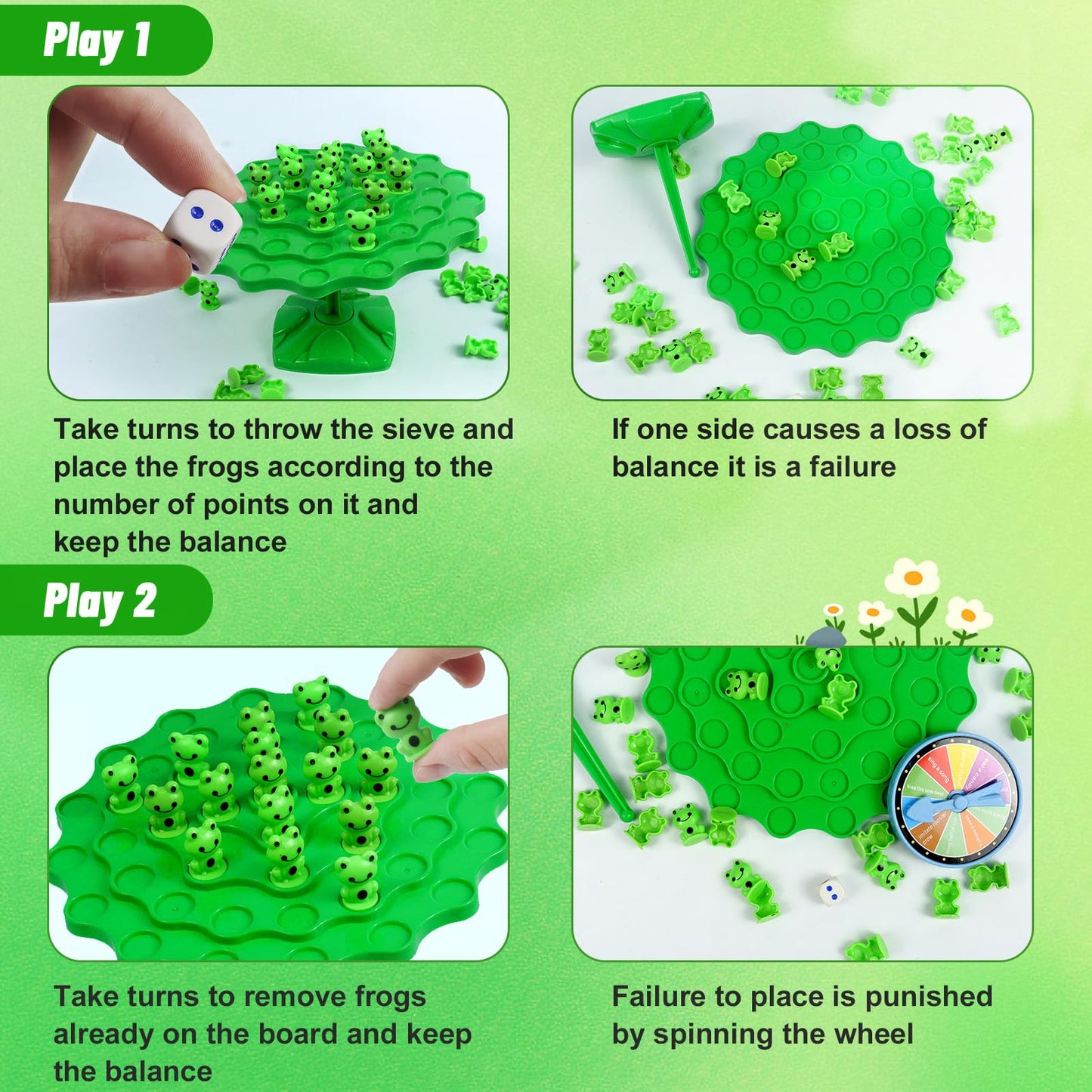 rytopt Frog Balance Game, Two-Player Balance Game Tree Parent Interactive Family Tabletop Puzzle, Birthday Board Games for Adults