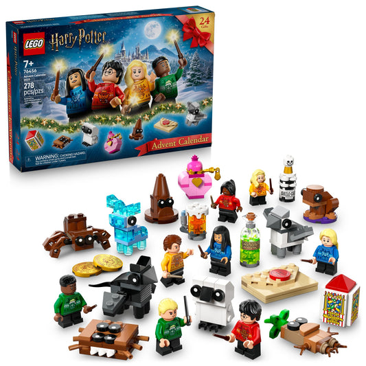 LEGO Harry Potter Advent Calendar 2025, 24 Buildable Surprises with Harry, Draco & Luna Minifigures, Kids Holiday Countdown Gift, 76456