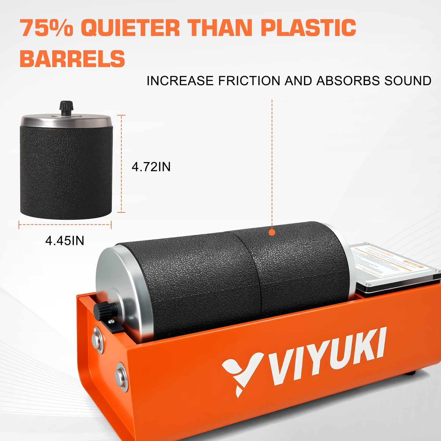 VIYUKI 6LB Double Drum Rock Tumbler Kit for Adults – Polisher with Rough Gemstones, 8 Grits, Jewelry Making & STEM Learning Guide