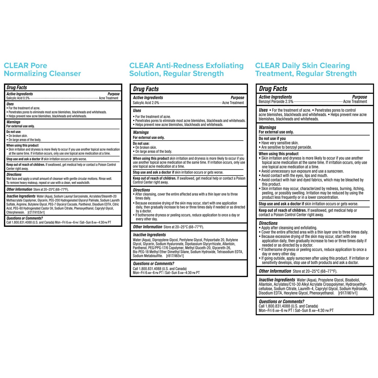 Paula's Choice CLEAR Regular Strength Acne Kit, 2% Salicylic Acid & 2.5% Benzoyl Peroxide for Facial Acne & Pores, Redness Relief, PACKAGING MAY VARY
