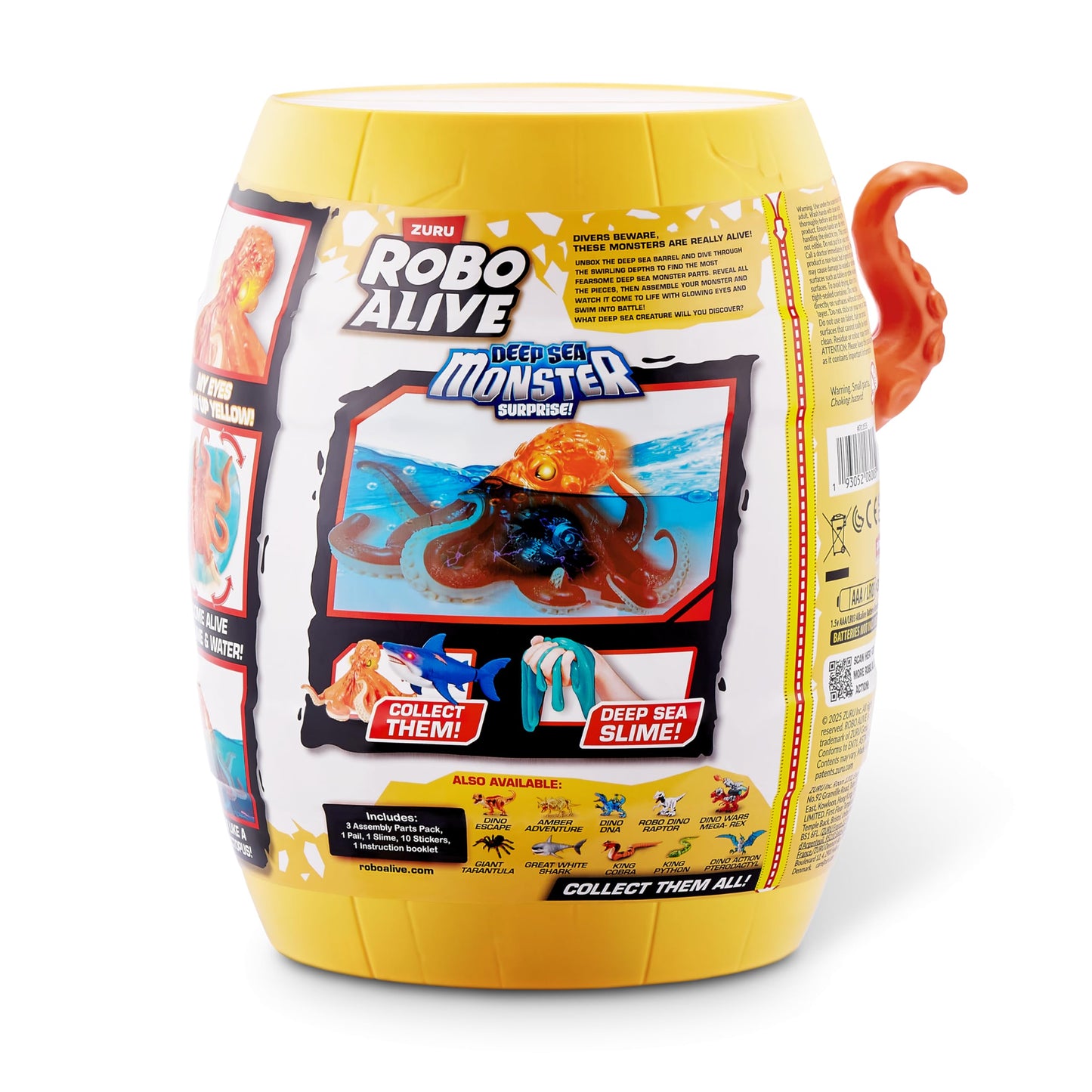 Robo Alive Deep Sea Monster Surprise (Octopus) by ZURU, Surprise Unboxing and Electronic Animal Toy for Boys