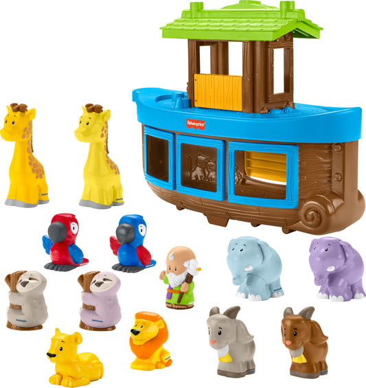 Fisher-Price Little People Toddler Toy Noah’s Ark Playset with 12 Animals & Noah Figure for Pretend Play Kids Ages 1+ Years (Amazon Exclusive)
