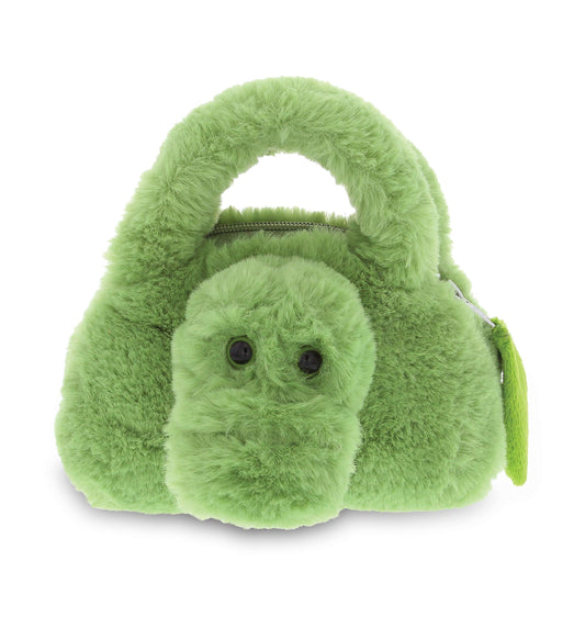 DolliBu Alligator Plush Handbag – Soft Stuffed Animal Purse for Kids, Pretend Play, Dress Up, Fluffy Toy Bag for Children
