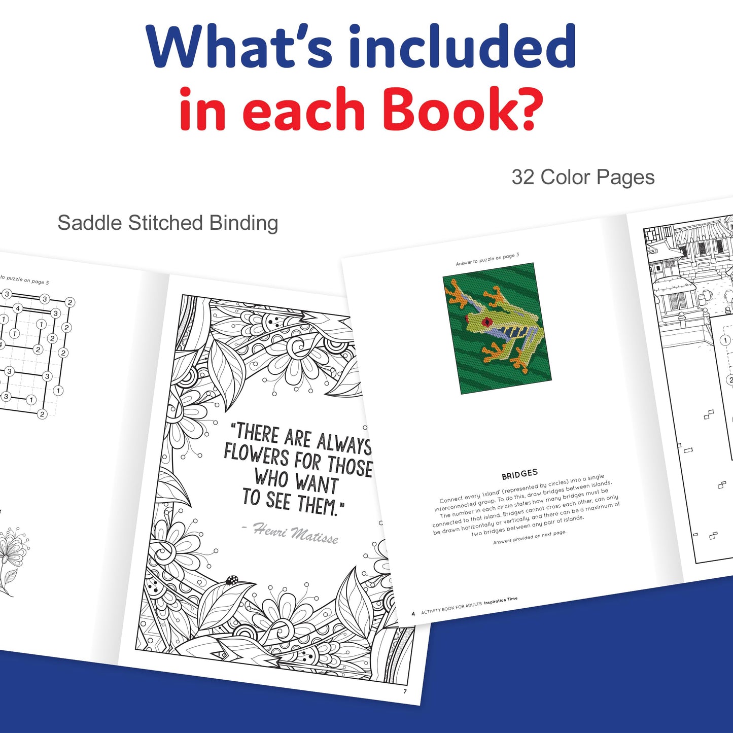 Activity Books for Adults 4-Book Set – 100+ Pages of Stress-Relieving Puzzles, Sudoku, Color by Number, Mosaics & Inspirational Quotes