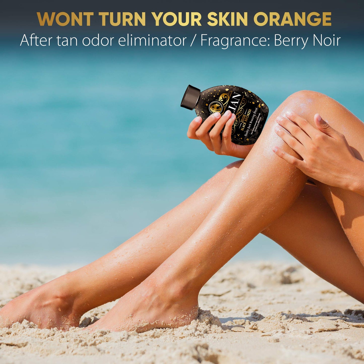 The Sicilian 200X Dark Black Bronzer Tanning Lotion – Gradual Sunless Tanner for Glowing, Nourished Skin