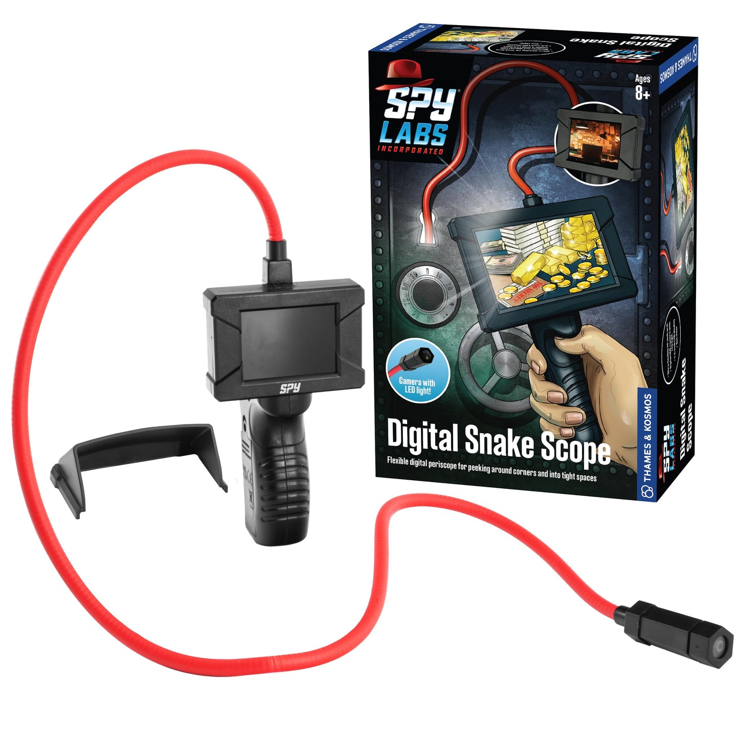 Thames & Kosmos Spy Labs Digital Snake Scope – 26" Flexible Periscope Camera Toy for Kids 8+ | Detective & Spy Play