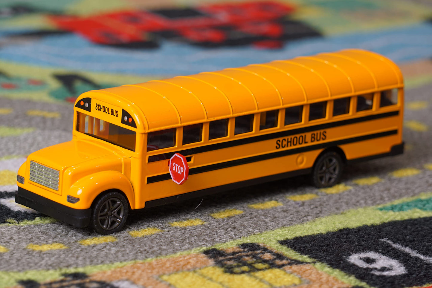 ArtCreativity 8.5" Yellow School Bus Toy – Pull Back Diecast Vehicle with Opening Doors & Rubber Tires – Durable Gift for Boys & Girls