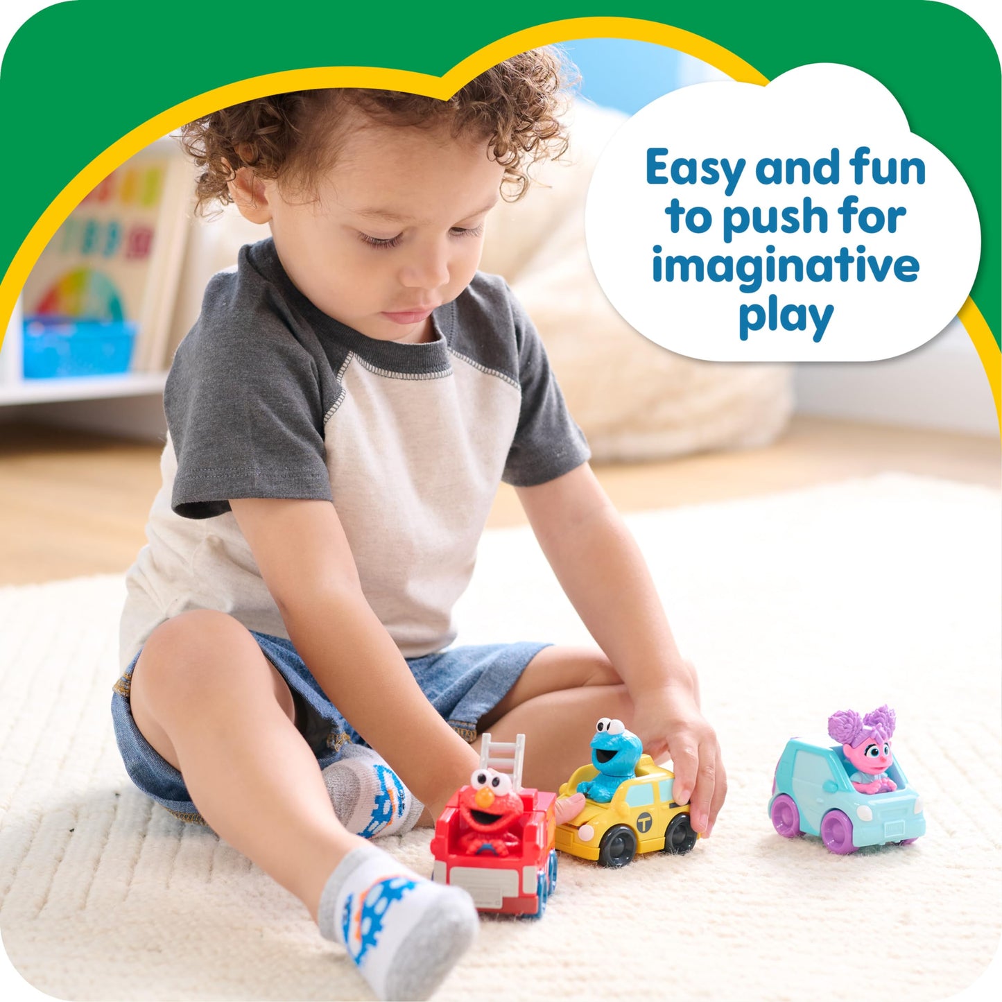 Sesame Street Twist and Pop Wheelies 3-Pack Preschool Toy Vehicles, Kids Toys for Ages 2 Up, Amazon Exclusive by Just Play