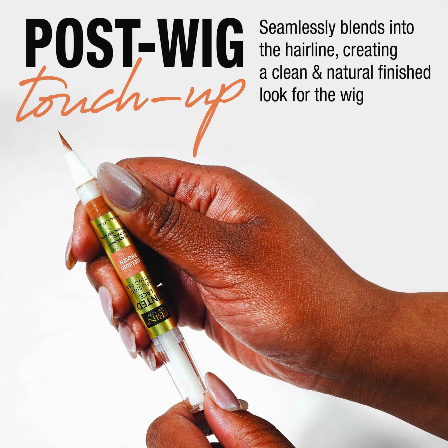 Tinted Lace Precision Parting Pen Light Warm Brown 0.105oz | Easy Brush Applicator | Long-Lasting Lace Tint for Natural, Seamless Finish