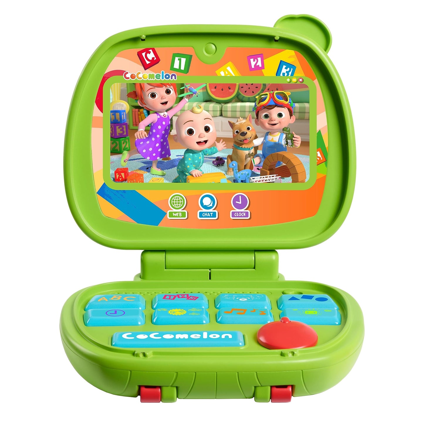 CoComelon Sing & Learn Laptop Toy for Kids 18+ Months – Lights, Sounds, Music, Letters, Numbers, Shapes & Animal Learning, Licensed